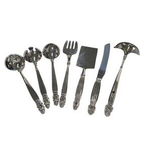 GODINGER Olde Copenhagen Silverplate‎ Set of 7 Heavy Serving Pieces Flatware